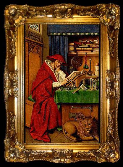 framed  Jan Van Eyck Saint Jerome in His Study, ta009-2